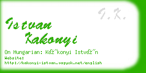 istvan kakonyi business card